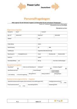 Personalfragebogen